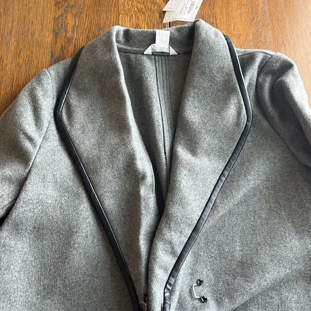 NWT Liz Claiborne Blazer Crisp and Cool Smoke Heat Color Size Large Black Trim - Picture 14 of 14